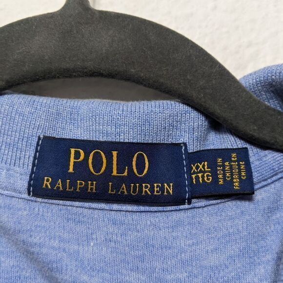 POLO RALPH LAUREN Classic Polo Shirt Sleeve Shirt Blue XXL - Picture 3 of 6